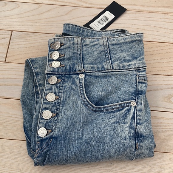 NWT Veronica Beard Katherine Corset Extra High Rose Skinny Jeans size 27 - Picture 6 of 7